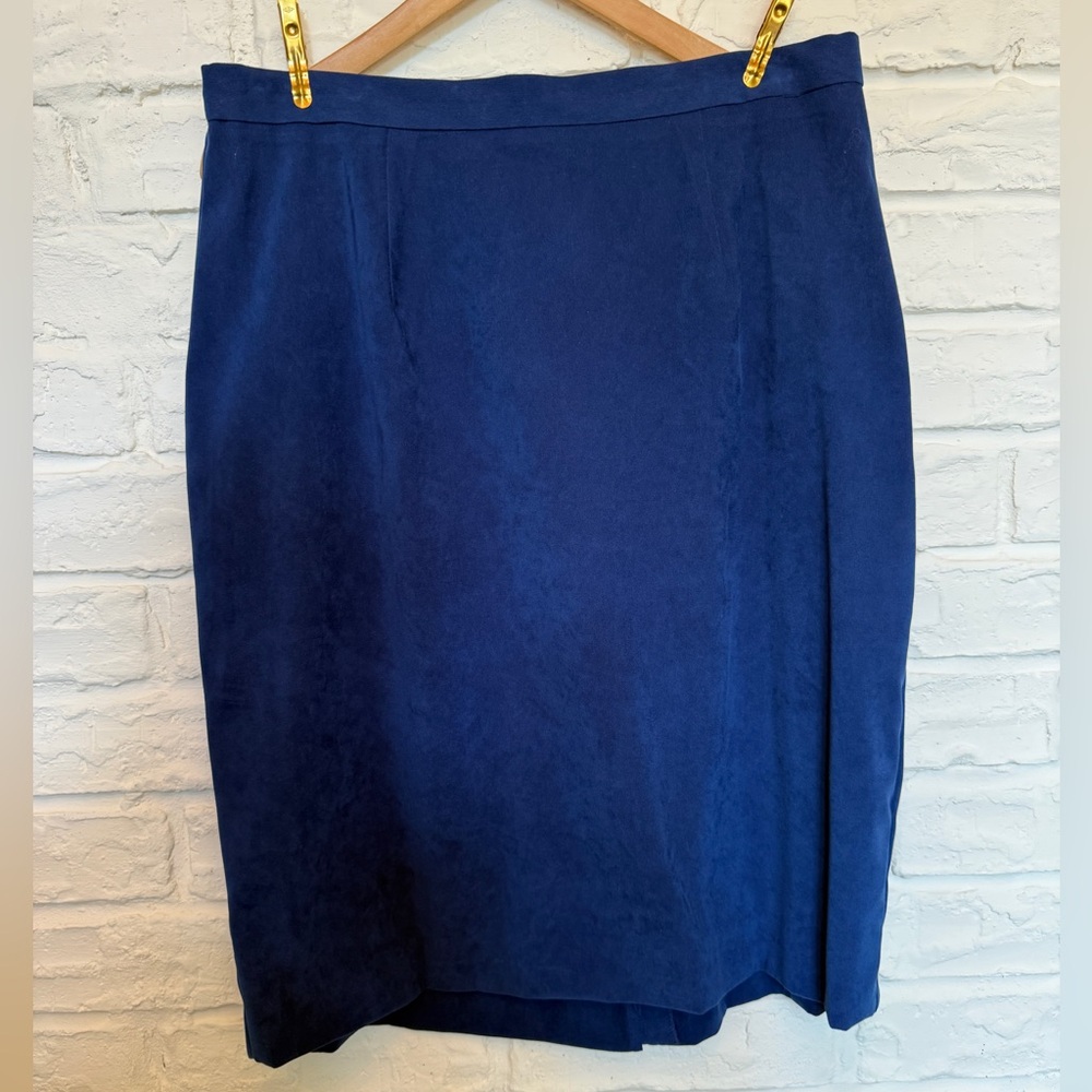 Vintage blue faux suede skirt